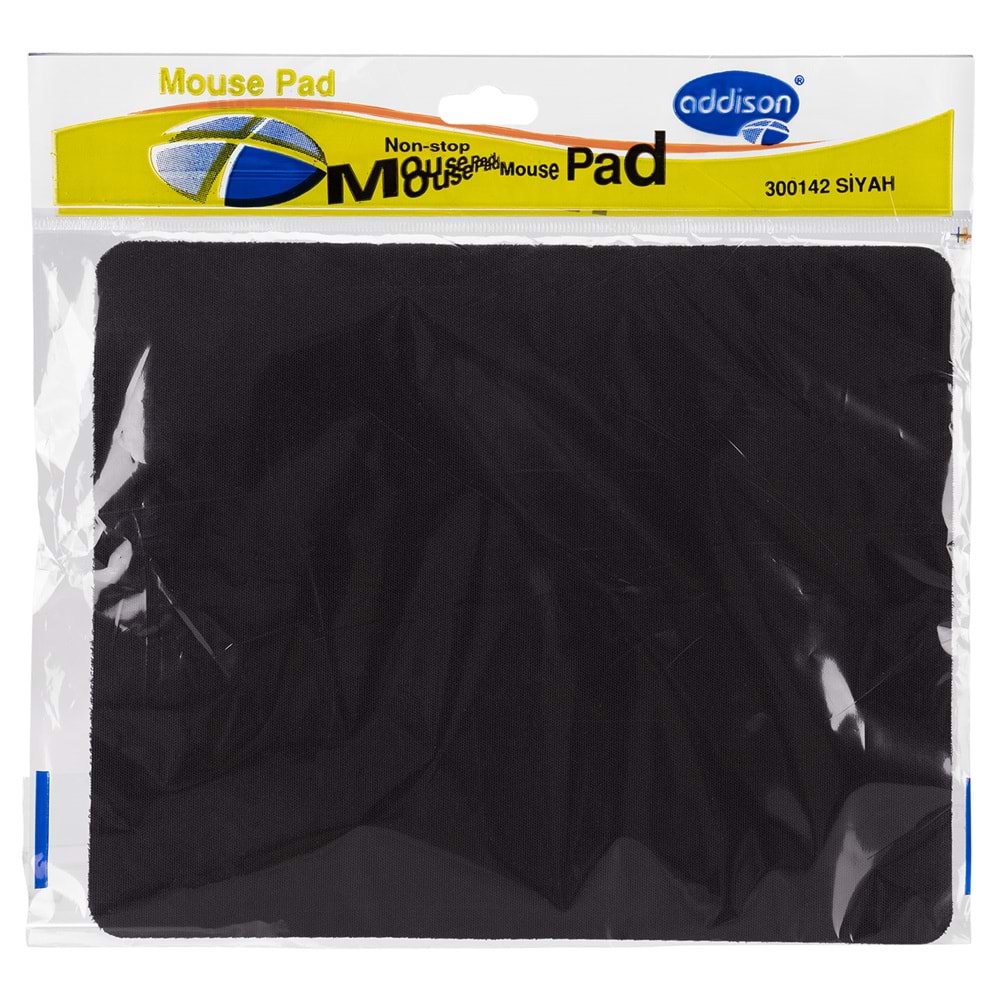 AD-300142 Addison Siyah Mouse Pad Poşetli