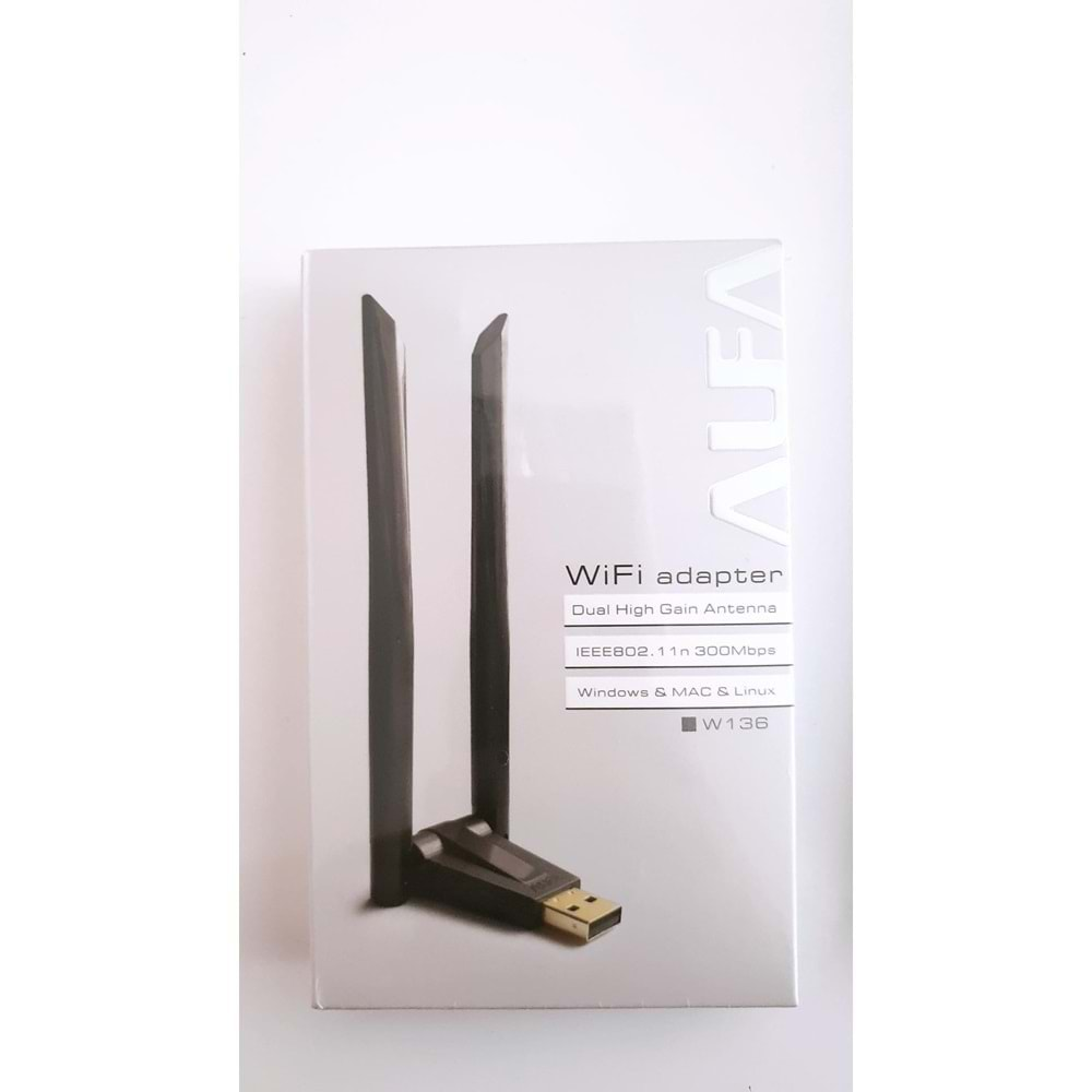 ALF-W136 Alfanet Usb 300Mbps Antenli Kablosuz Adaptör