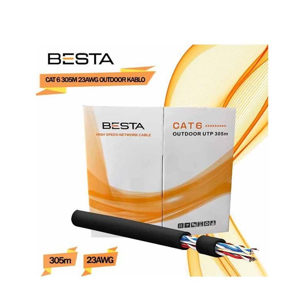 BST-CAT06 305Mt Outdoor Besta 23awg Cat6 305M Kablo