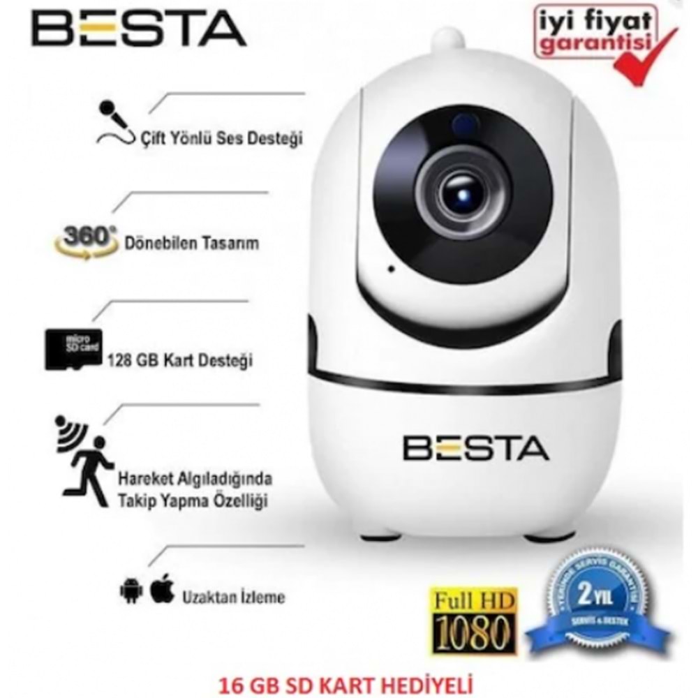 BST-WF70 2MP Bebek Kamerası Harekete Duyarlı Takip Kamerası
