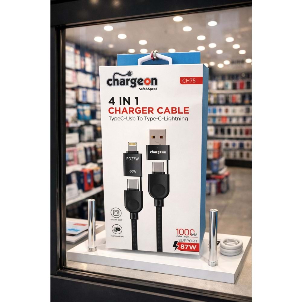 CH-75 Chargeon 4in1 Şarj Kablosu