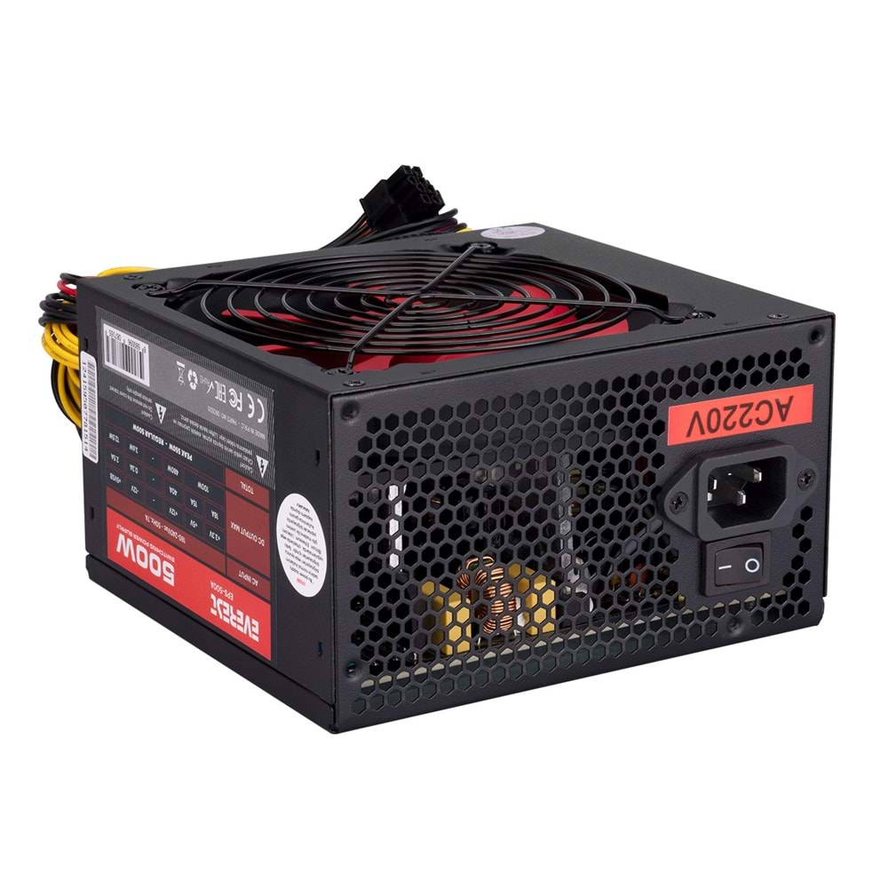 EPS-500A Everest Real 500W 12Cm Fan 4*Sata Oyuncu Power Supply