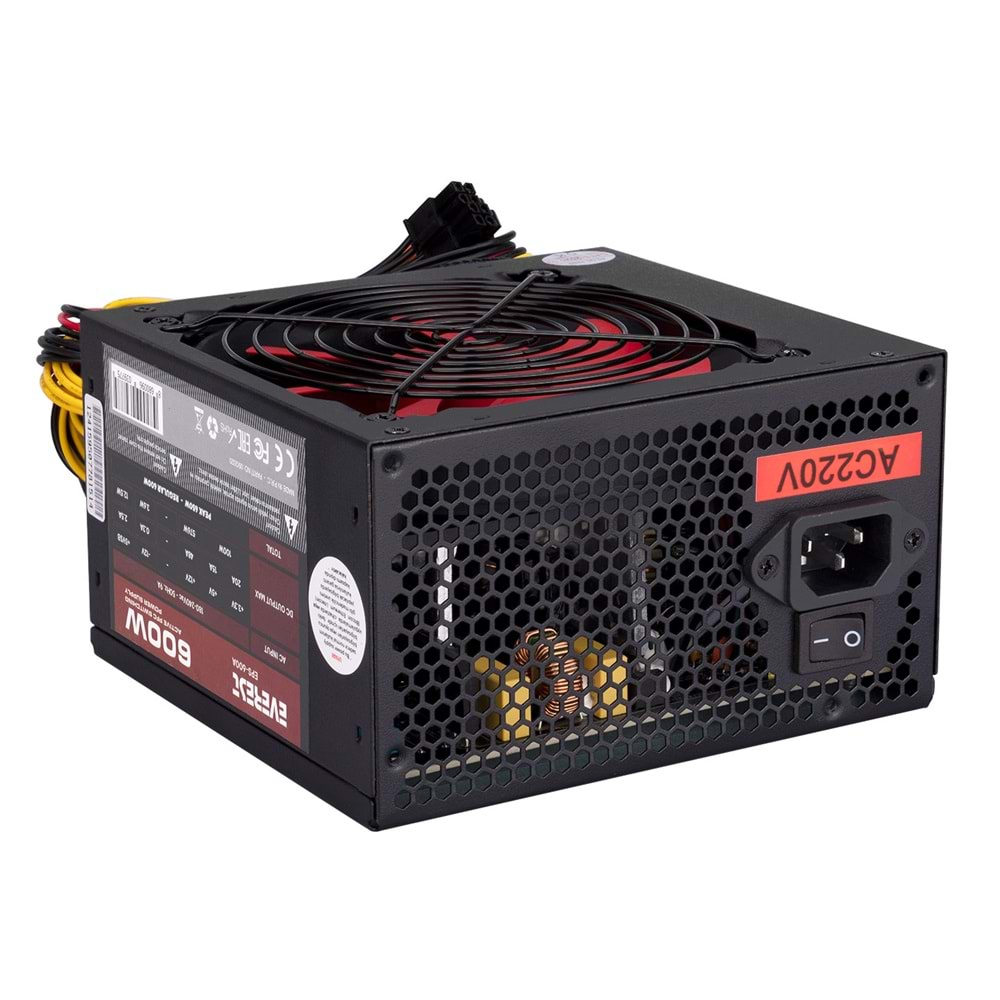 EPS-600A Everest Real 600W 12Cm Fan 4*Sata Pfc Oyuncu Power Supply