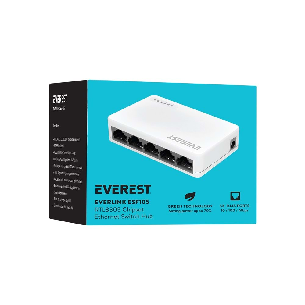 EV-ESF105 Everest Everlink 5 Port RTL8305 Chipset Switch Hub