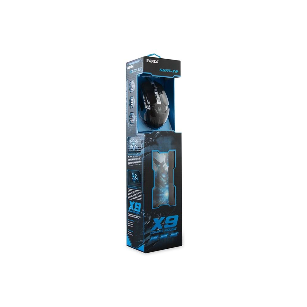 SGM-X9 Everest Usb Gaming Oyuncu Mouse + Pad