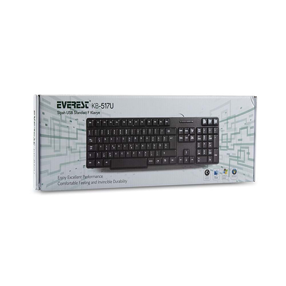 KB-517U Everest F Usb Standart Klavye / Siyah