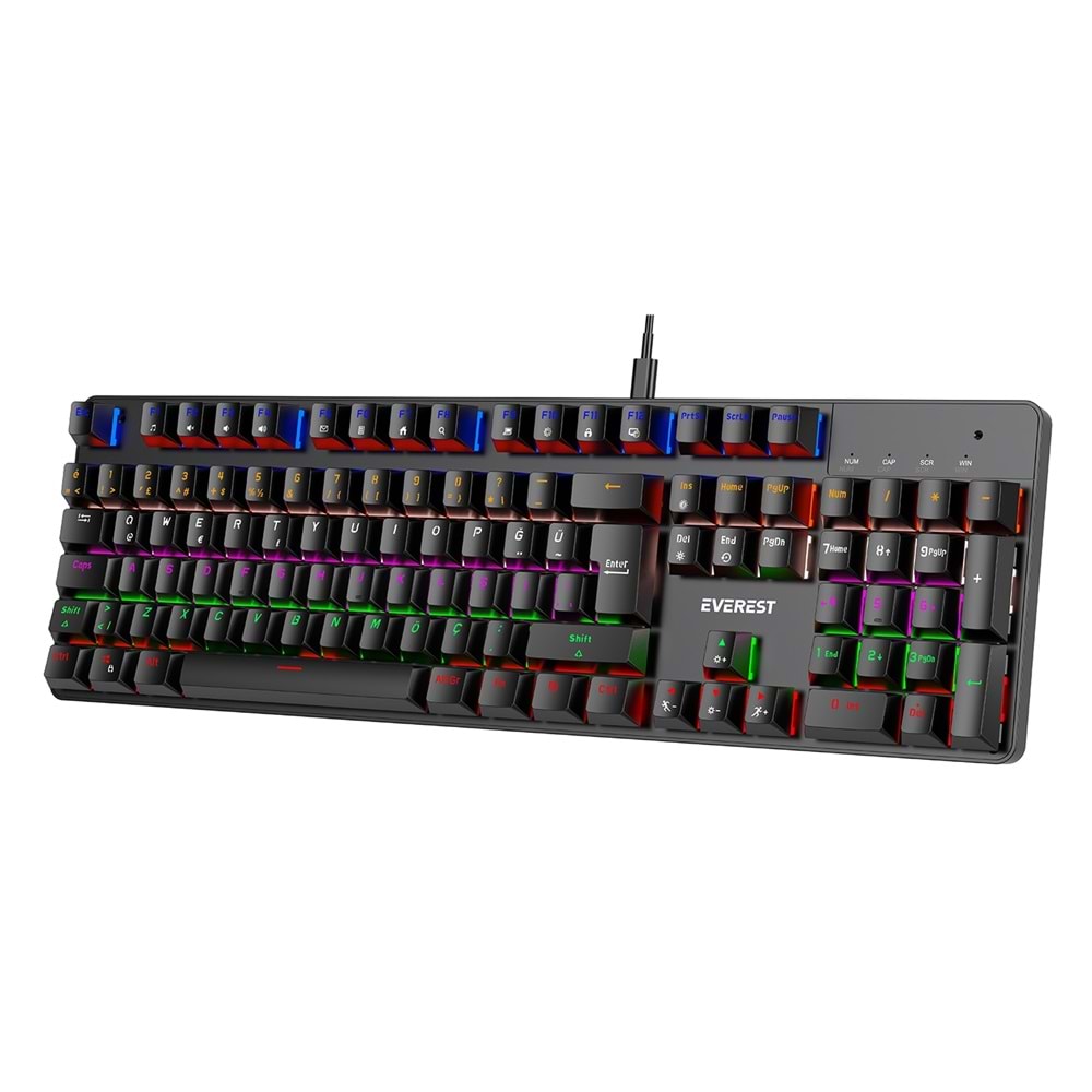 KB-MK1 Everest Lumos USB Rainbow Aydınlatmalı Mekanik Oyuncu Klavye