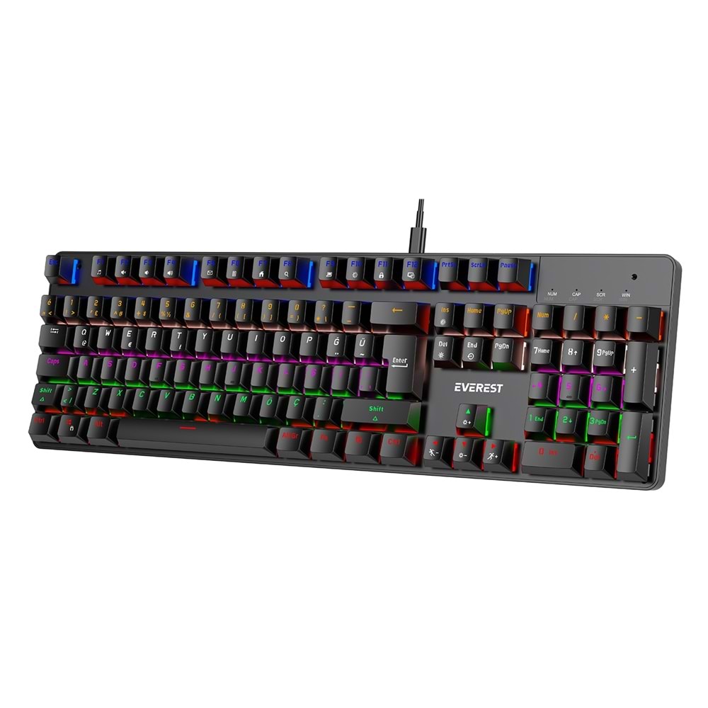 KB-MK1 Everest Lumos USB Rainbow Aydınlatmalı Mekanik Oyuncu Klavye