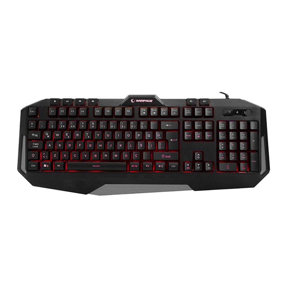 KB-RX7 Alpor Pro Everest Rampage Usb Kırmızı 3Renk Aydınlatmalı Klavye
