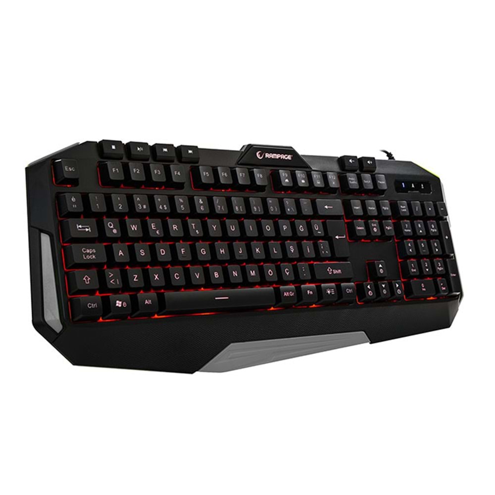 KB-RX7 Alpor Pro Everest Rampage Usb Kırmızı 3Renk Aydınlatmalı Klavye