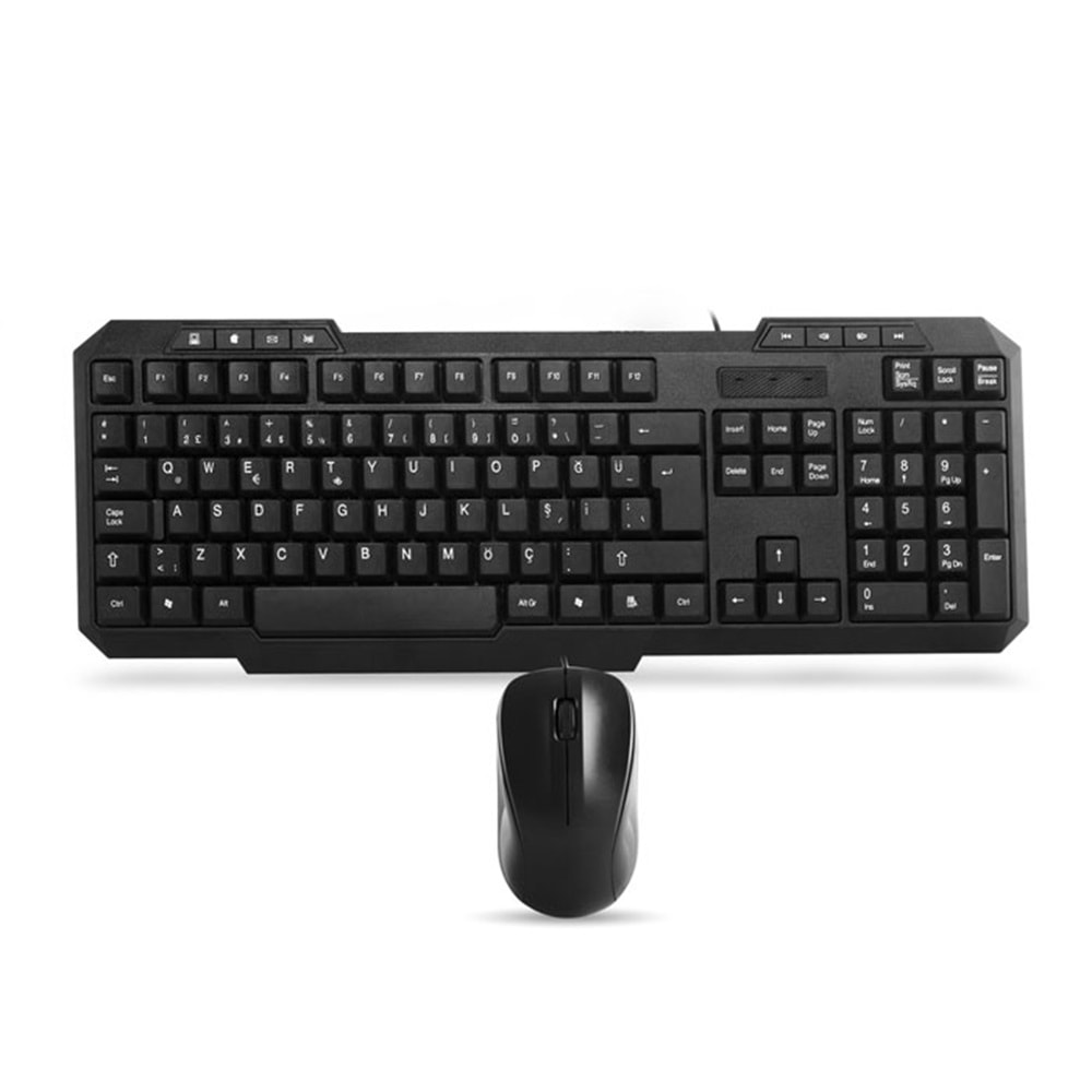KM-1435 Everest Q Multimedia Klavye+Mouse Set