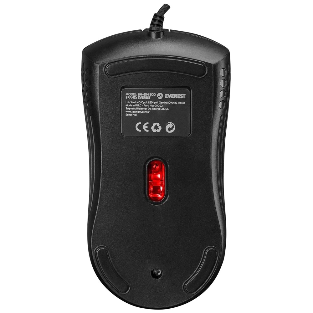 SM-654 Everest Usb Eco Siyah 4D Optik Led Işıklı Gaming Oyuncu Mouse