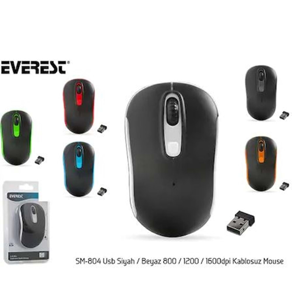 SM-804 Everest Usb Kablosuz Mouse Renk Seçeneği