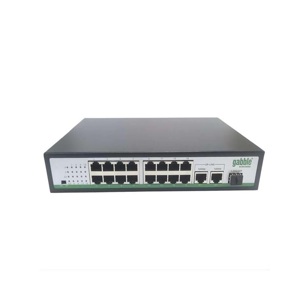 GAB-P162MGS Gabble 16Port 10/100POE+2Port G.bit Uplink+1Port G.bit SFP