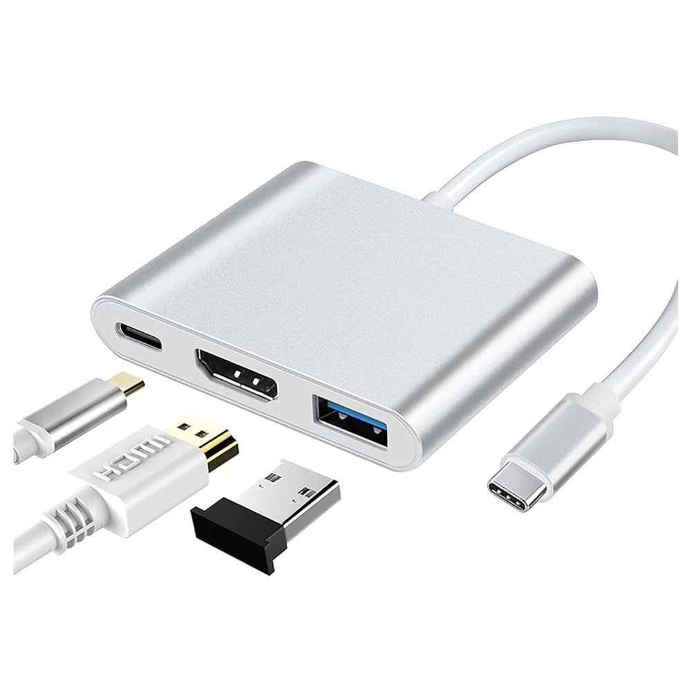 GAB-TY301 Gabble Type C 3 İN 1 Çevirici Kablo