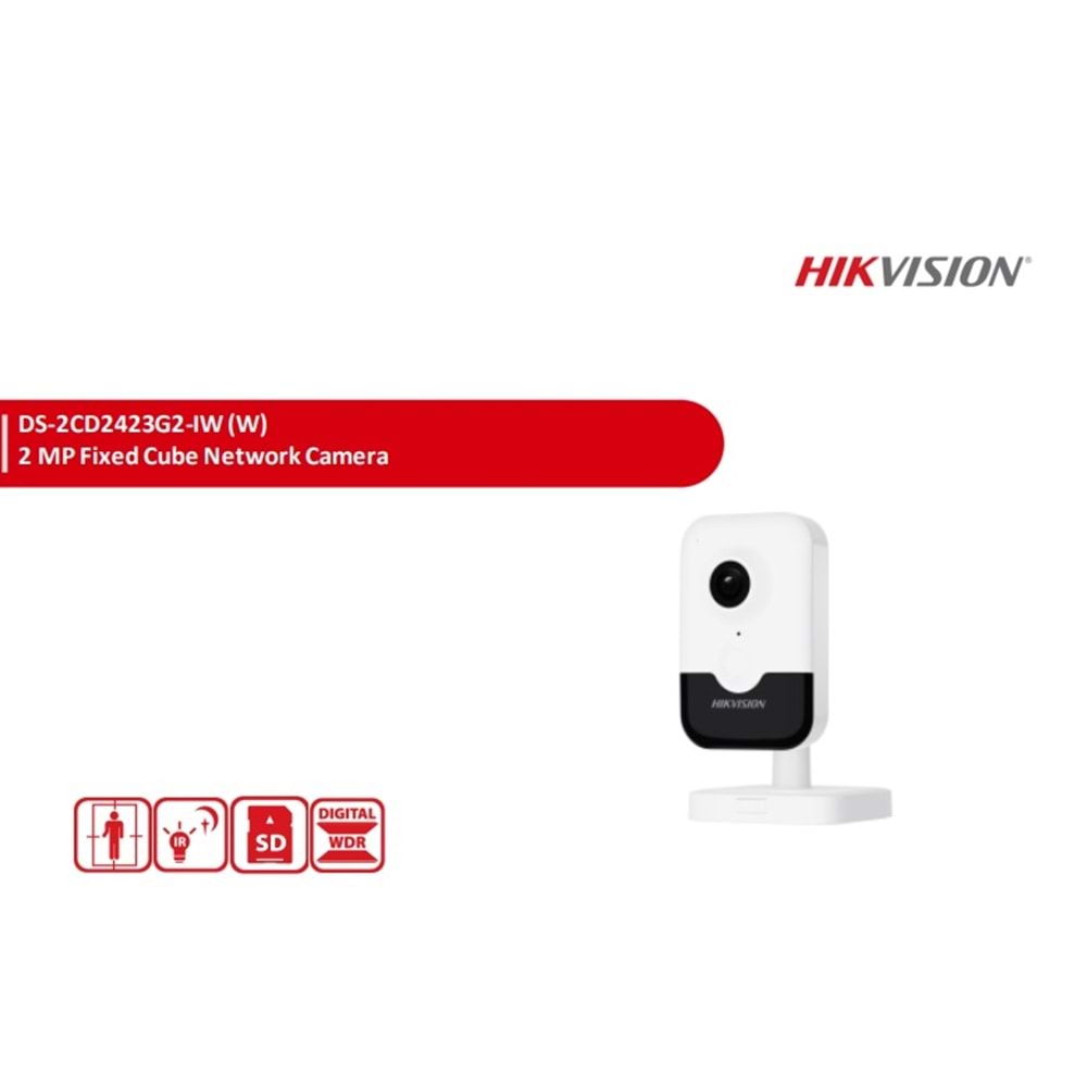 Hikvision DS-2CD243G2-IW 2 MP 2.8mm Sabit Lensli IR Cube IP(WiFi-2 S)
