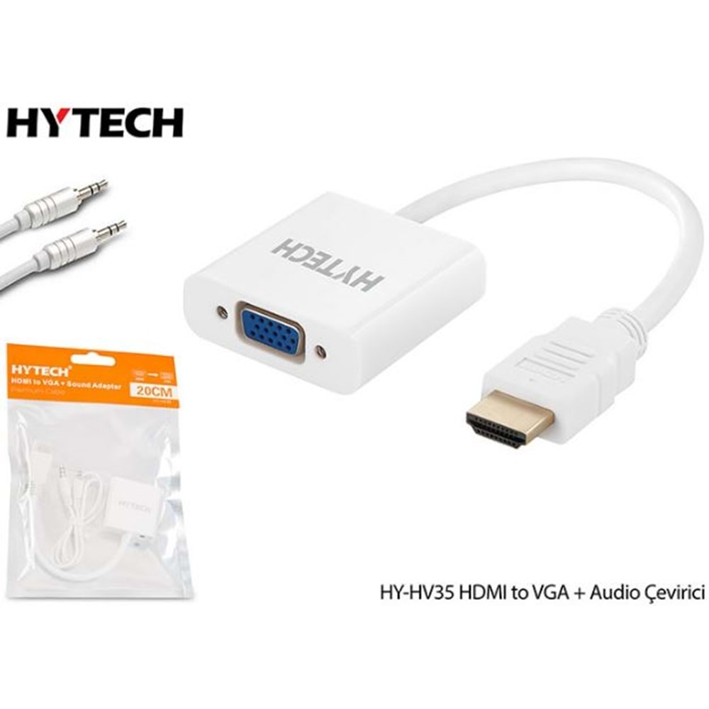 HY-HV35 Hytech Hdmı To Vga + Audio Çevirici Kablo