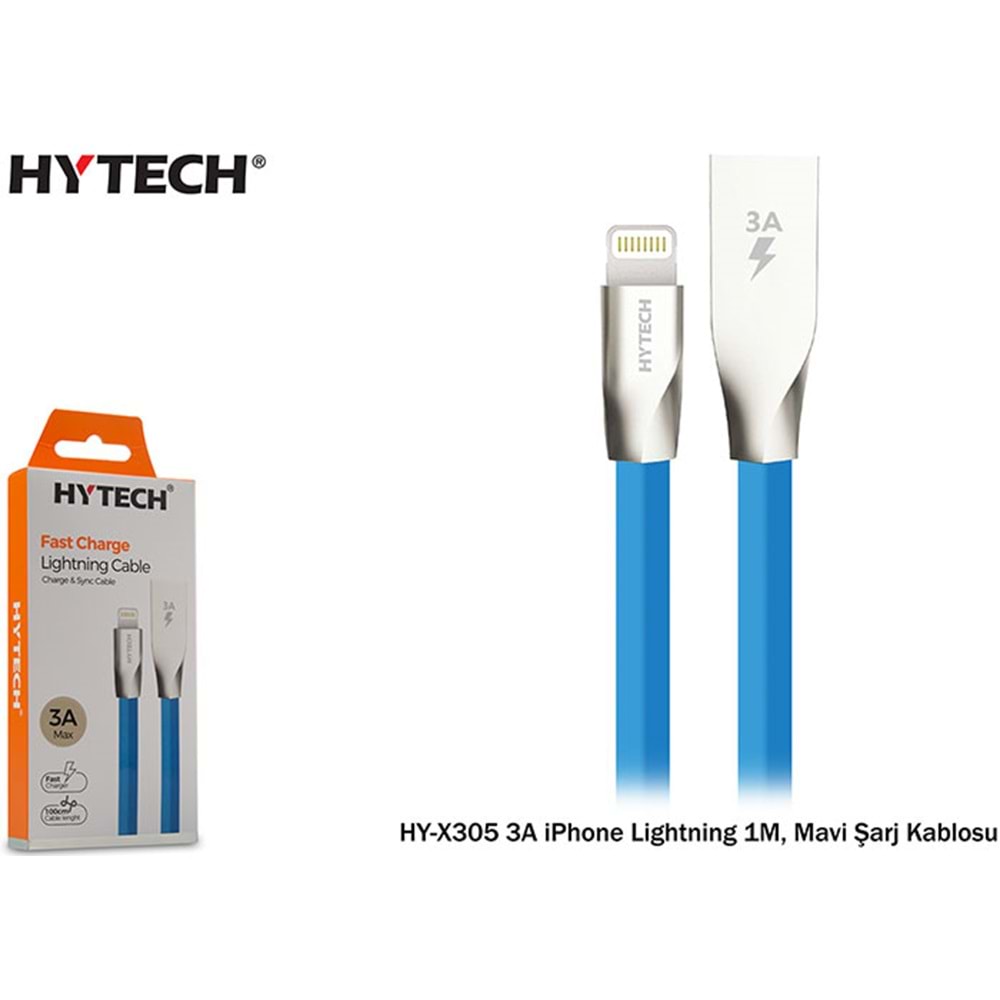 HY-X305 Hytech 1M 3A Iphone Lightning Data + Şarj Kablosu