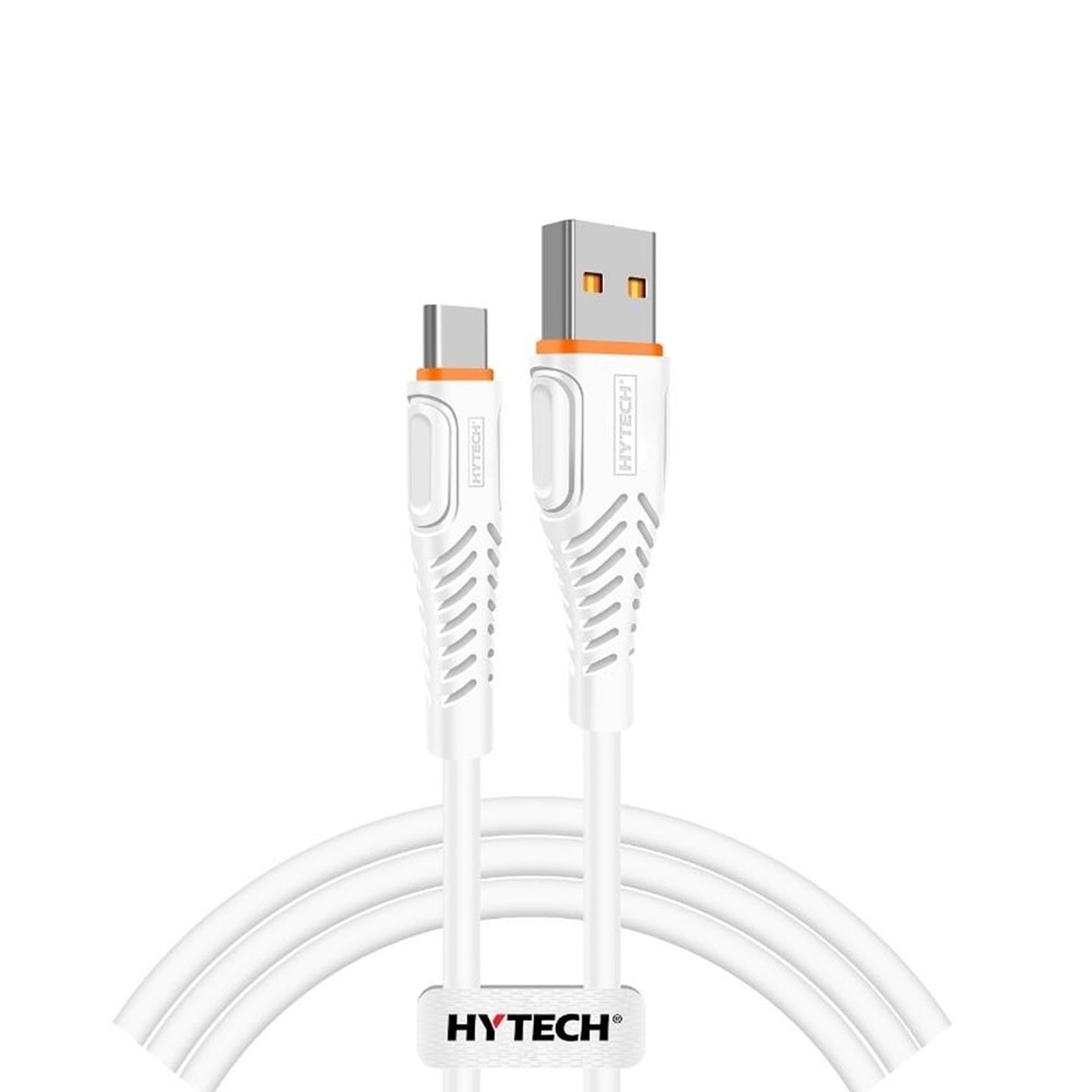 HY-X435 Hytech 1.2M 3A Type-C Beyaz Data+Şarj Kablosu