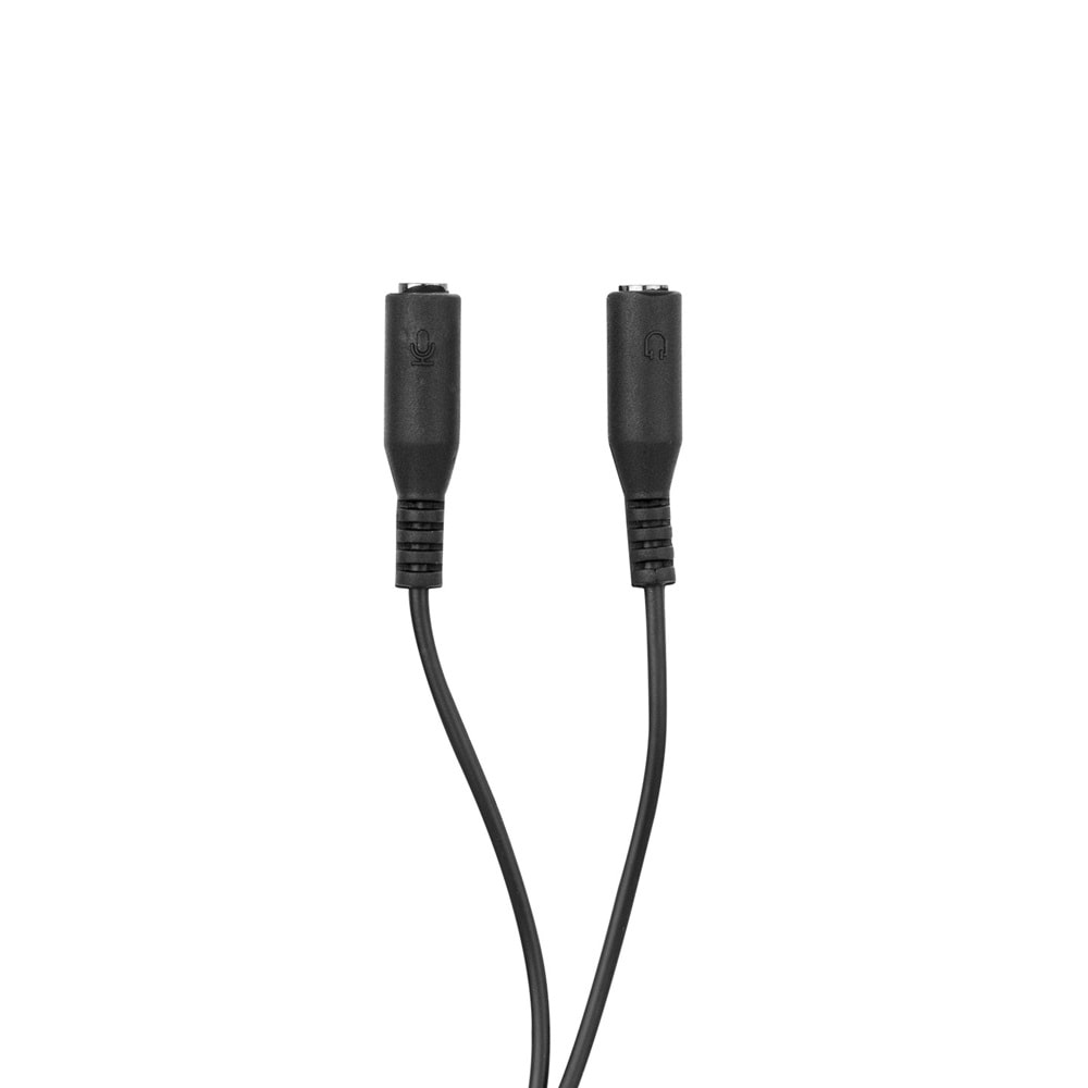 HY-X77 Hytech Siyah Audio + Micro To 3,5mm 0.15m Kulaklık Çevirici