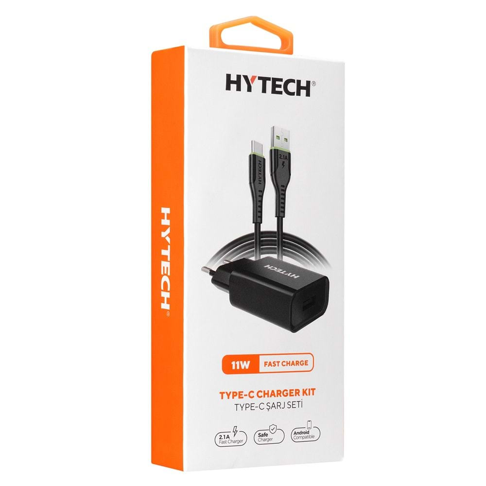 HY-XE26T Hytech 2A Type C Usb Kablo + 2100MA Ev Şarj Seti 11W