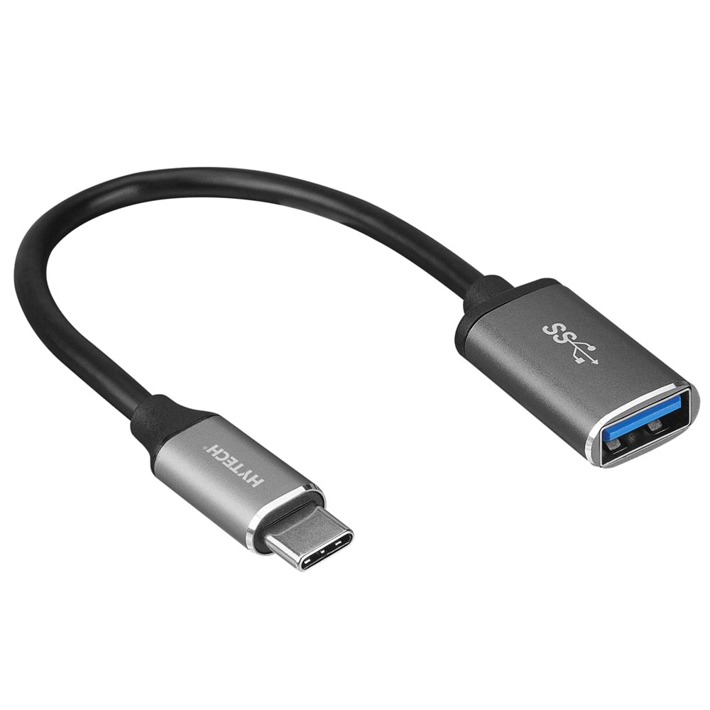 HY-XO22 Hytech Gümüş Usb F to Type C M 10cm Kablolu Metal Otg Çevirici