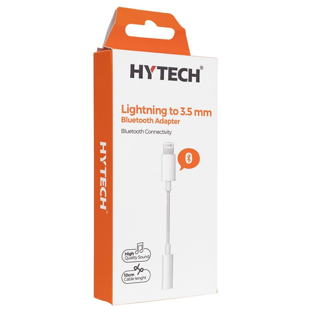 HY-XO43 Hytech Beyaz 3.5mm To Bluetooth Lightning Çevirici