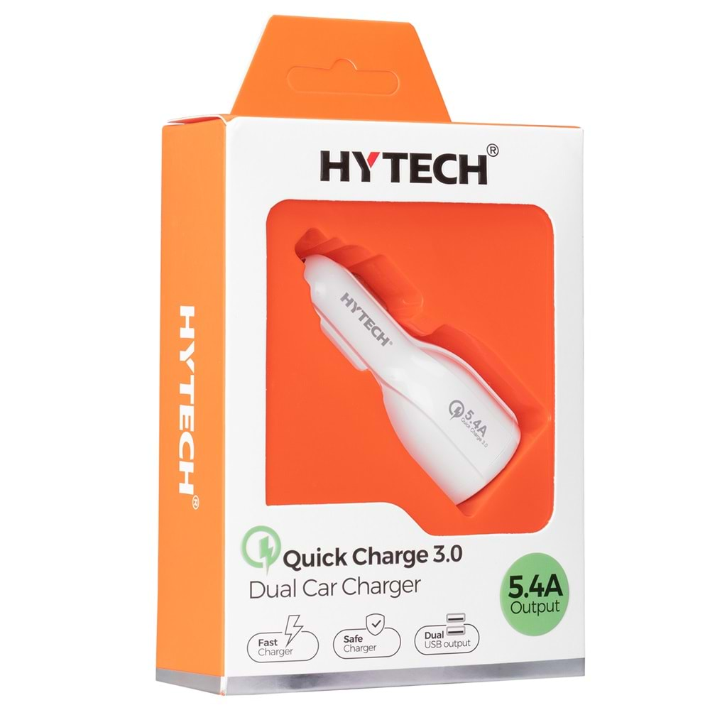 HY-XQ50 Hytech 5.4A Quick Charge 2 Usb Qc 3.0 2 Renk Araç Şarj Cihazı