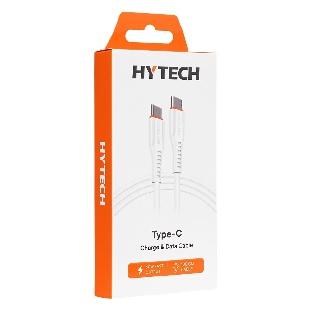 HY-XTP10 Hytech 1M 3A TypeC To TypeC Hızlı Data + Şarj Kablosu