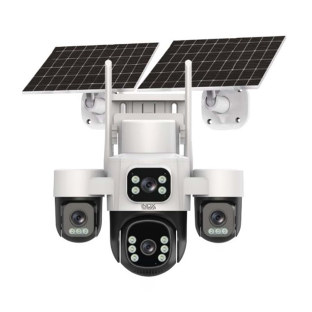 Inox INOX-X14 4G/E-SIM 3+3+3+3 MP (4Lens) Renkli Gece Görüş Solar