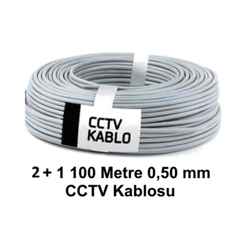 KY-2+1 0.50mm-100Mt 0,50mm Cca Cctv Kamera Kablosu