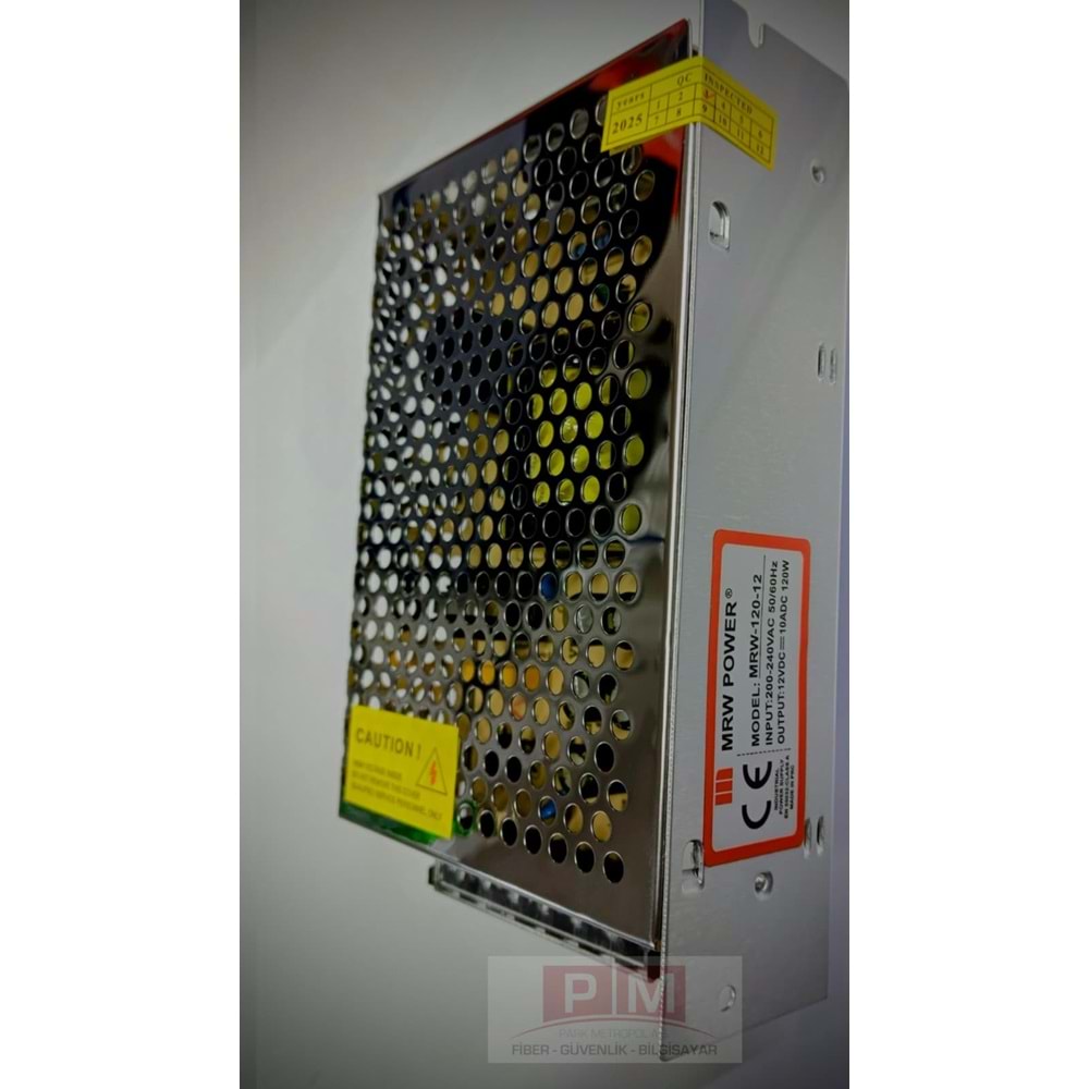 MRW-120-12 Mervesan 120W 12V DC 10A DC Switch Mode Adaptör