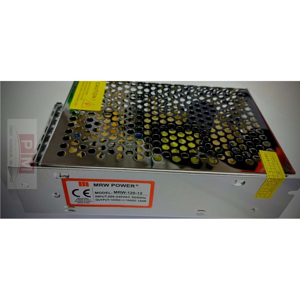 MRW-120-12 Mervesan 120W 12V DC 10A DC Switch Mode Adaptör