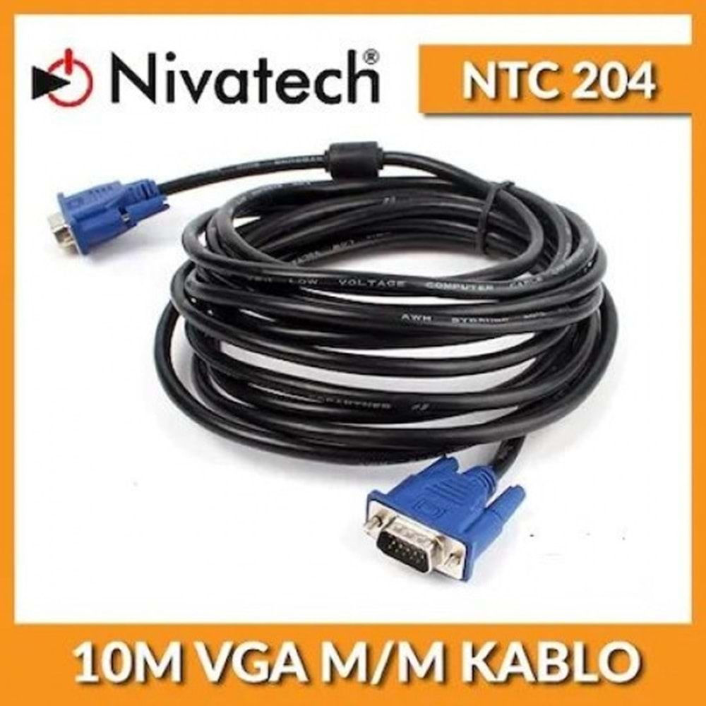 NTC-204 Nivatech 10 Mt E/E Vga Kablo