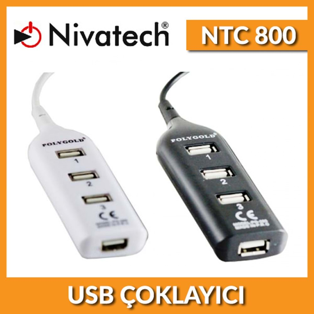 NTC-800 Nivatech 4Port Usb Hub Kablolu