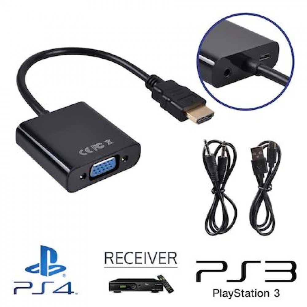 NTC-98 Nivatech Hdmı To Vga + Aux +M5P Çevirici Set