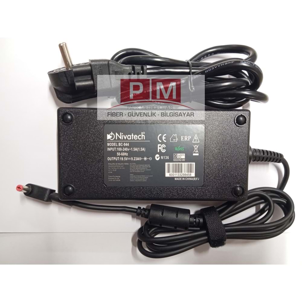 NTC-BC944 19,5V - 9.23A ( 5.5*1.7 ) Nivatech Notebook Adaptörü