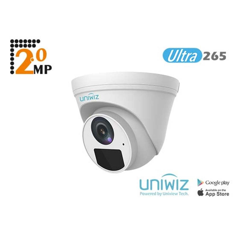 Uniwiz IPC-T122-PF28 2MP 2.8MM Sabit Lensli Mini Ip Dome Kamera