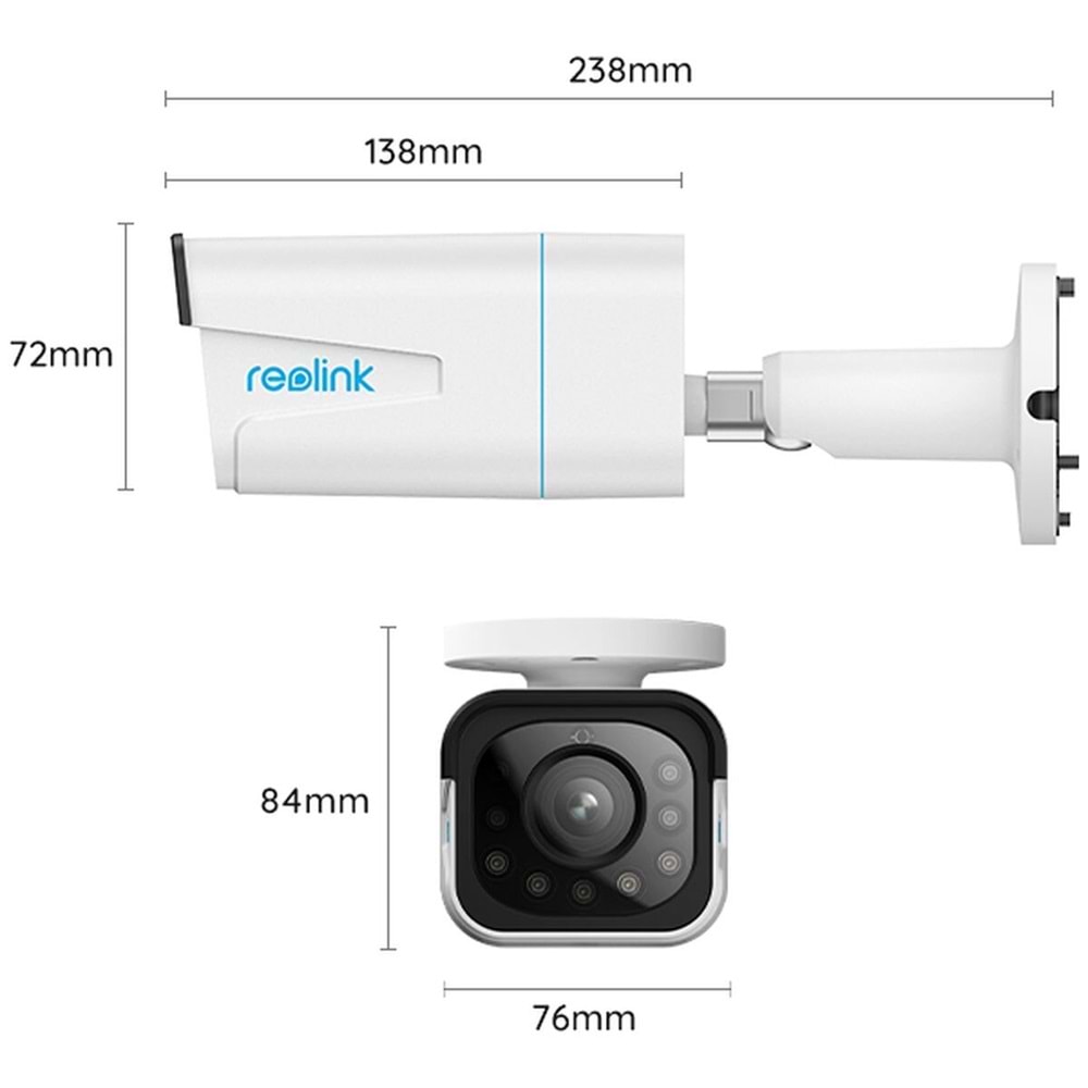 PN-PC811AB4K01 Reolink P430 8MP 5X Motorize POE Bullet Kamera