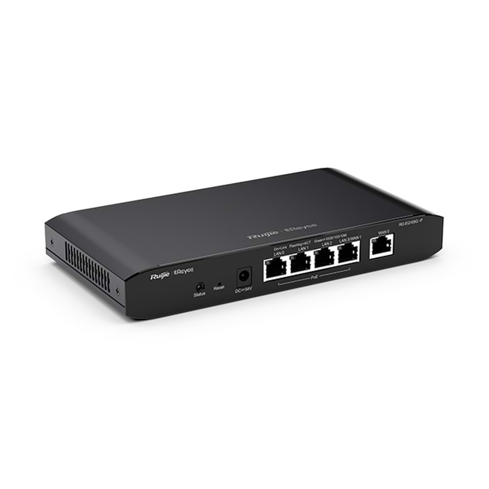 Reyee RG-EG105G-P 5 Portlu Router, Web Yönetilebilir, 2 WANs, 100 Kull