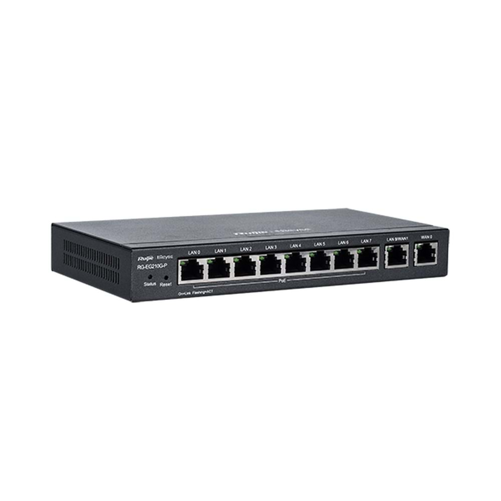 Reyee RG-EG210G-P 10 Portlu Gateway, Web Yönetilebilir, 4 WANs, 200 Ku