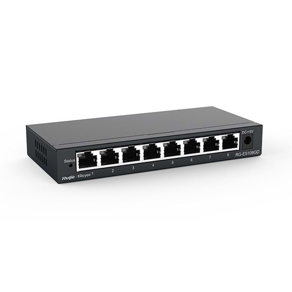 Reyee RG-ES205GC-P 5 Portlu, 10/100/1000 Gigabit, Yönetilebilir Switch