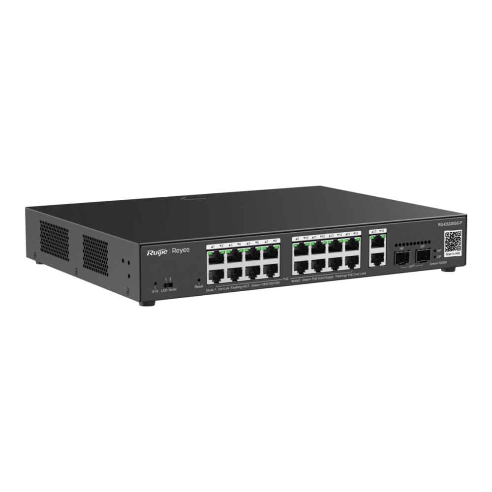 Reyee RG-ES220GS-P 20 Portlu, 10/100/1000 Gigabit, Yönetilebilir Switc