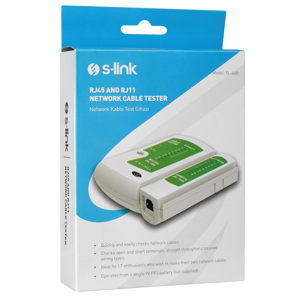 SL-468 Slink Rj45 / Rj11 Lüx Kablo Test Cihazı