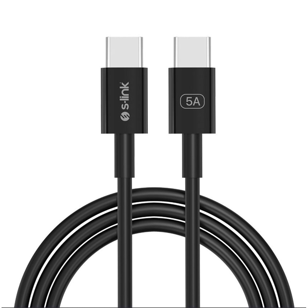 SL-C124 Slink 1M 20V 5A Pd 3.0 Type C To Type C Data Ve Şarj Kablosu