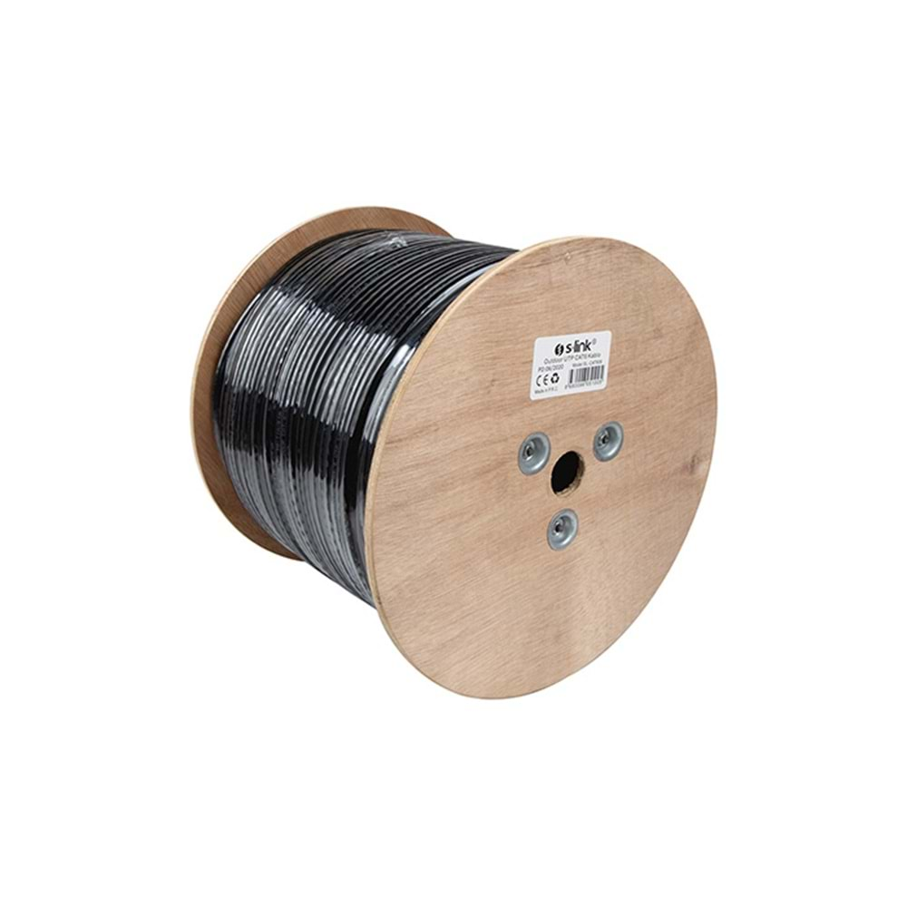 SL-CAT609 Slink 305M 23awg 0.56mm Cca Double Jack Gri+Siyah Cat6 Kablo