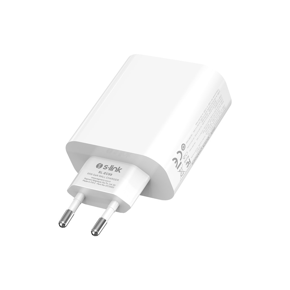 SL-EC69 Slink 65W GAN PD 30W QC 18W Type Usb-C Hızlı Notebook Adaptörü