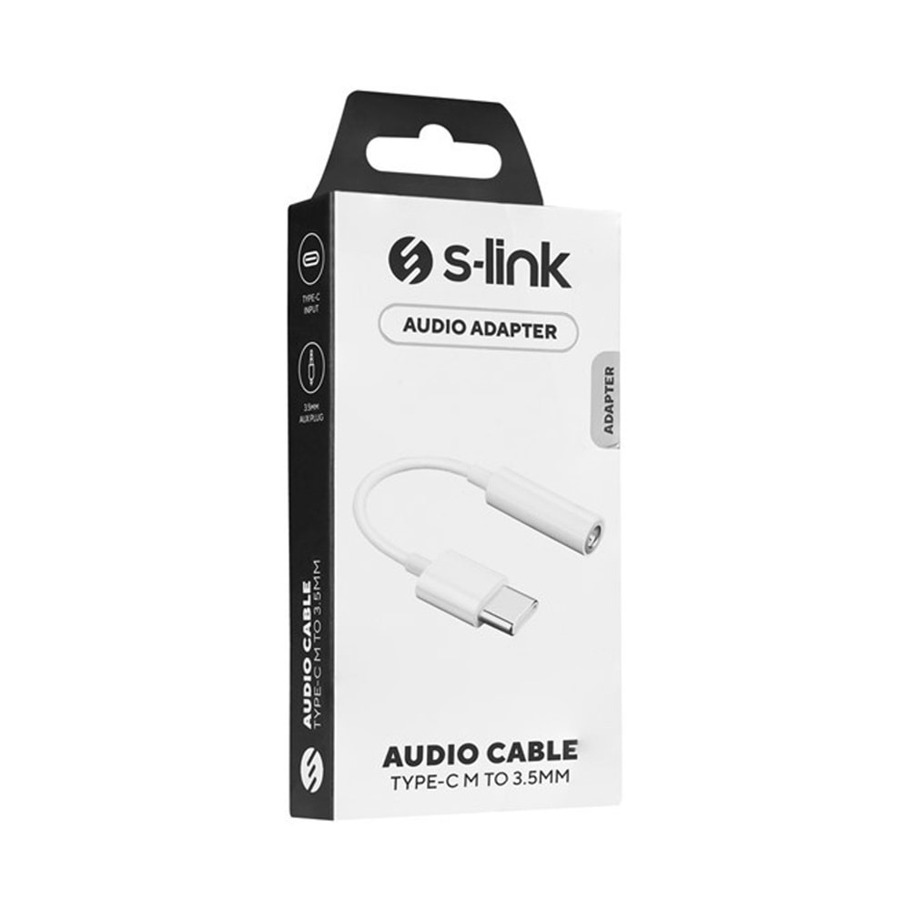 SL-TA50 Slink Beyaz Type-C M To 3.5mm Audio F 20Cm Çevirici