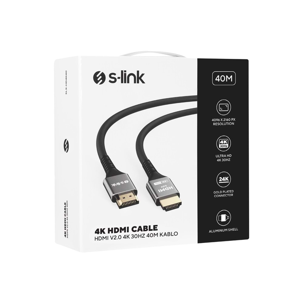 SLX-HD4K40 Slink 40M Metal v2.0 4K 19+1 Hdmı To Hdmı Kablo