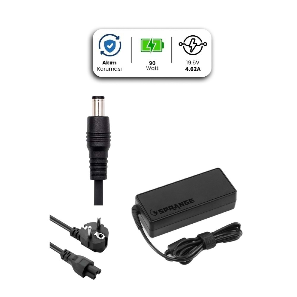 SR-L27 19.5V - 4.62A ( 4.5*3.0 ) Sprange 90WDELL İçin Adaptör-AKT01340